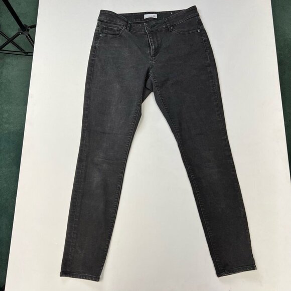 Ann Taylor Loft Womens Curvy Slim Skinny Jeans Gray Stretch Charcoal Wash 29/8 - Picture 1 of 11